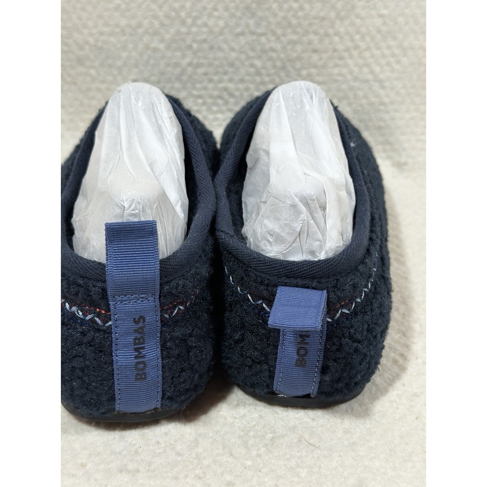 Bombas Slipper Tech Womens 11 Navy Sherpa Memory Foam House Shoes Cozy - Picture 15 of 16